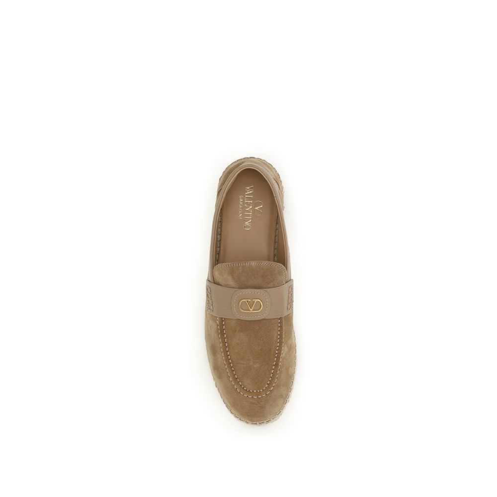 Alpargatas Valentino Garavani beige de piel de becerro Bos Taurus