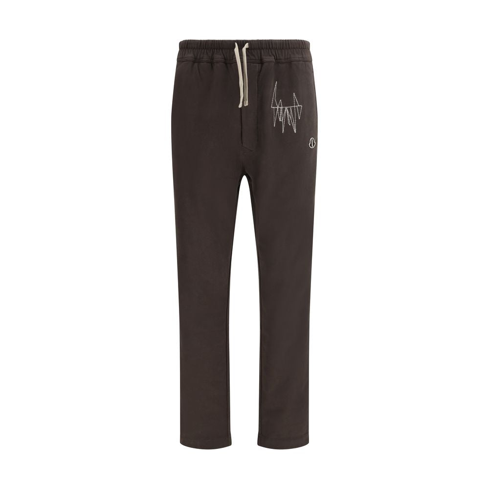 Pantalones deportivos Moncler x Rick Owens de algodón marrón