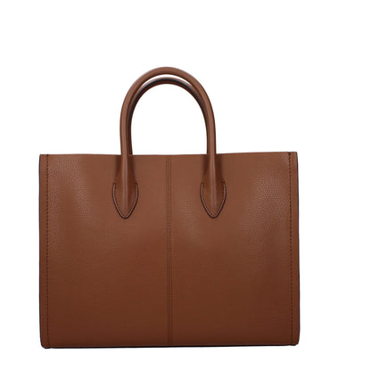 Bolso de mano de cuero marrón Michael Kors