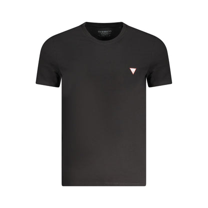 Camiseta negra de algodón para hombre Guess Jeans