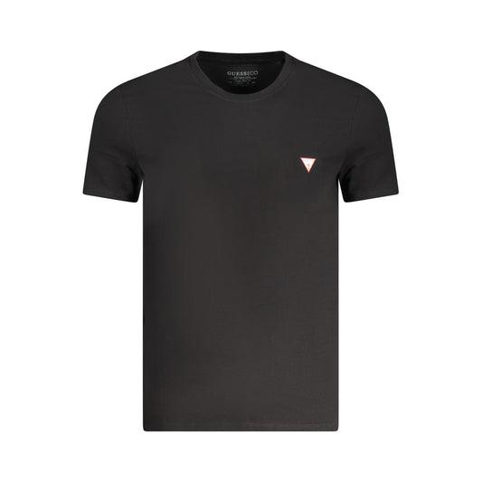 Camiseta negra de algodón para hombre Guess Jeans