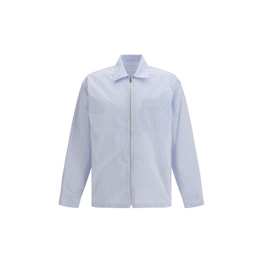 Camisa Prada de poliamida azul estampada