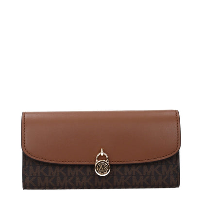 Billetera Michael Kors de tela marrón