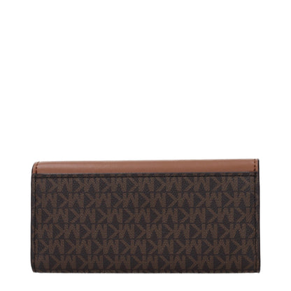 Billetera Michael Kors de tela marrón