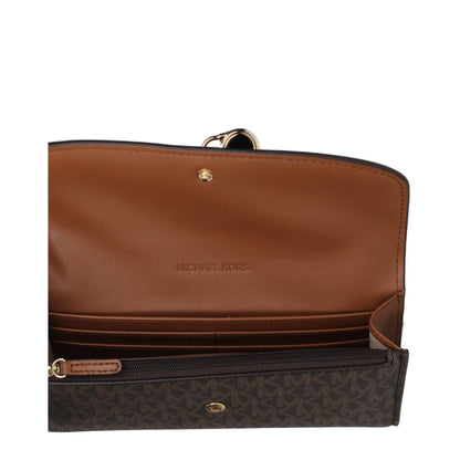 Billetera Michael Kors de tela marrón