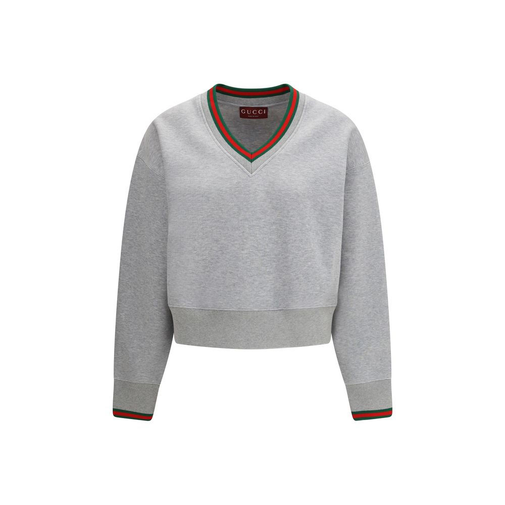 Sudadera de algodón gris Gucci