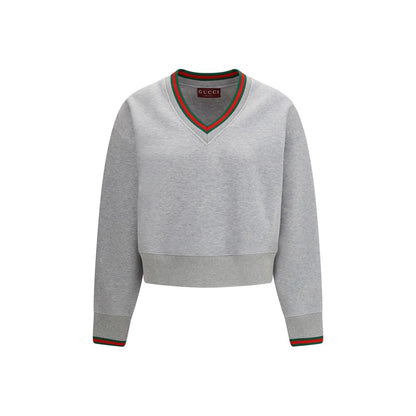 Sudadera de algodón gris Gucci