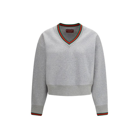 Sudadera de algodón gris Gucci