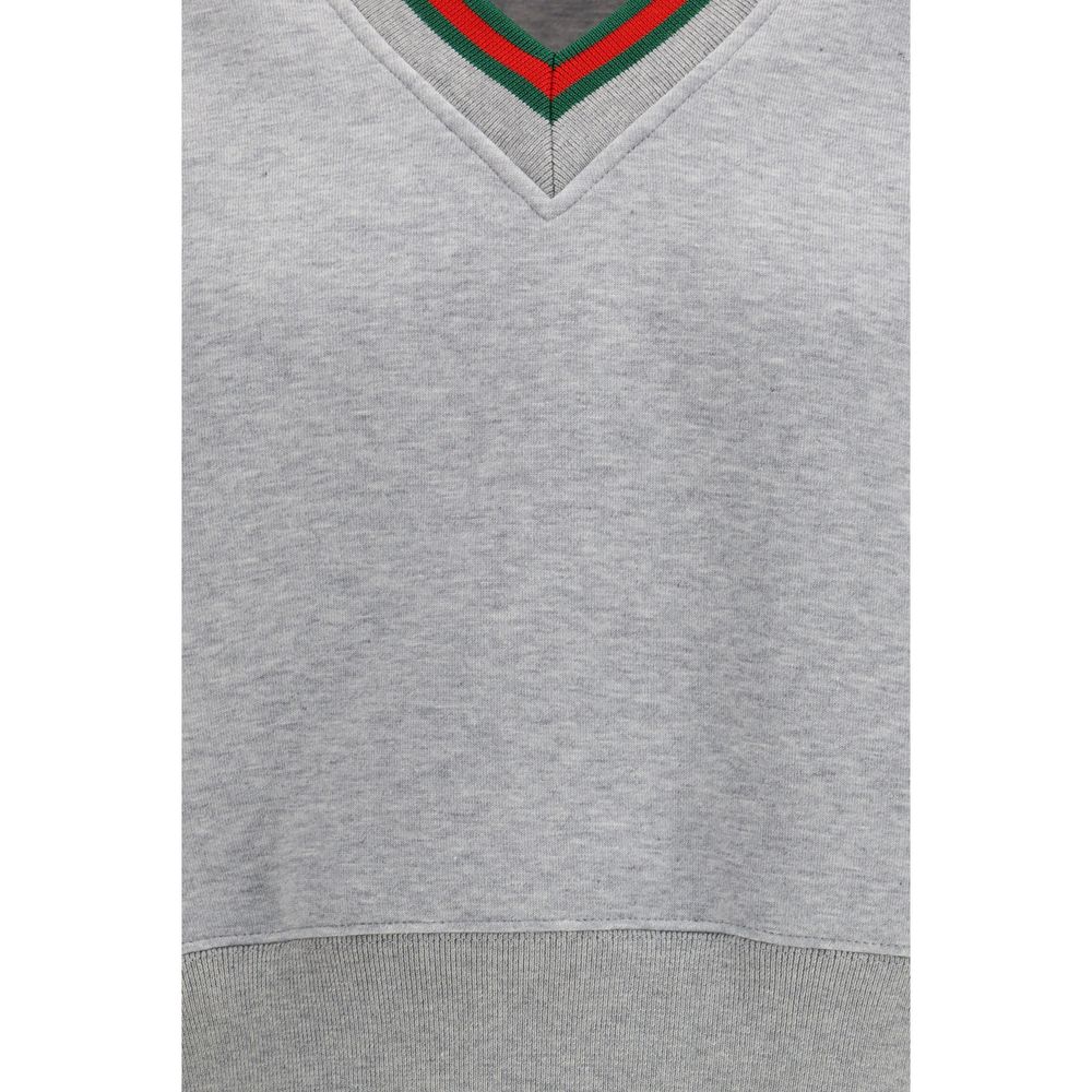 Sudadera de algodón gris Gucci
