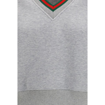Sudadera de algodón gris Gucci
