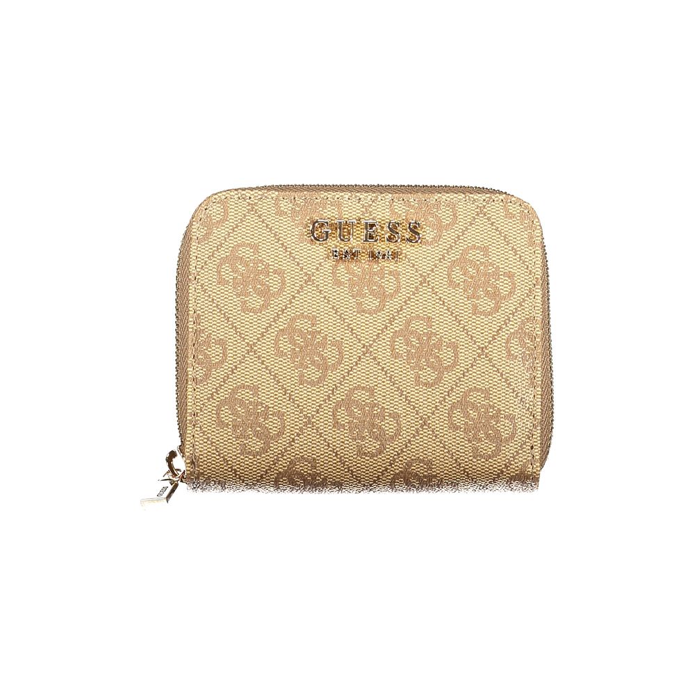 Portefeuille Guess Jeans Beige Polyuréthane Femme