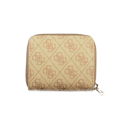 Portefeuille Guess Jeans Beige Polyuréthane Femme