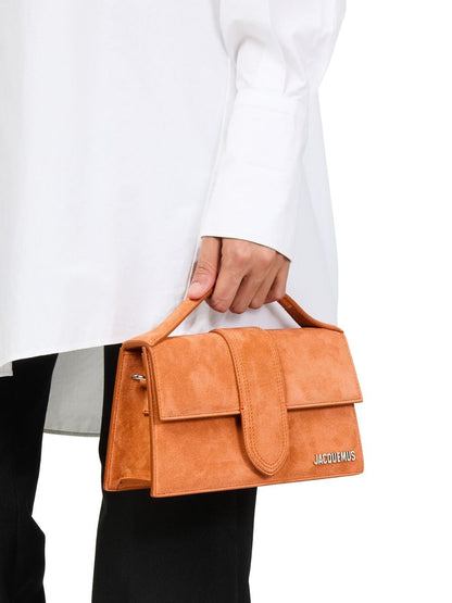 Sac à main Jacquemus Le Grand Bambino en cuir terracotta