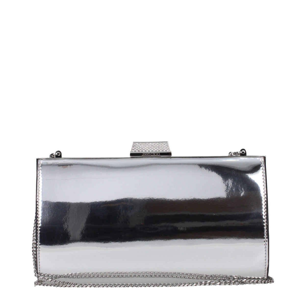 Pochette en cuir gris Jimmy Choo