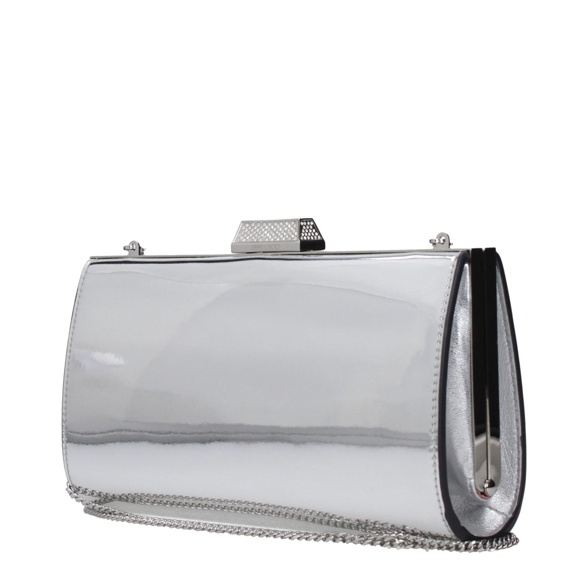 Pochette en cuir gris Jimmy Choo