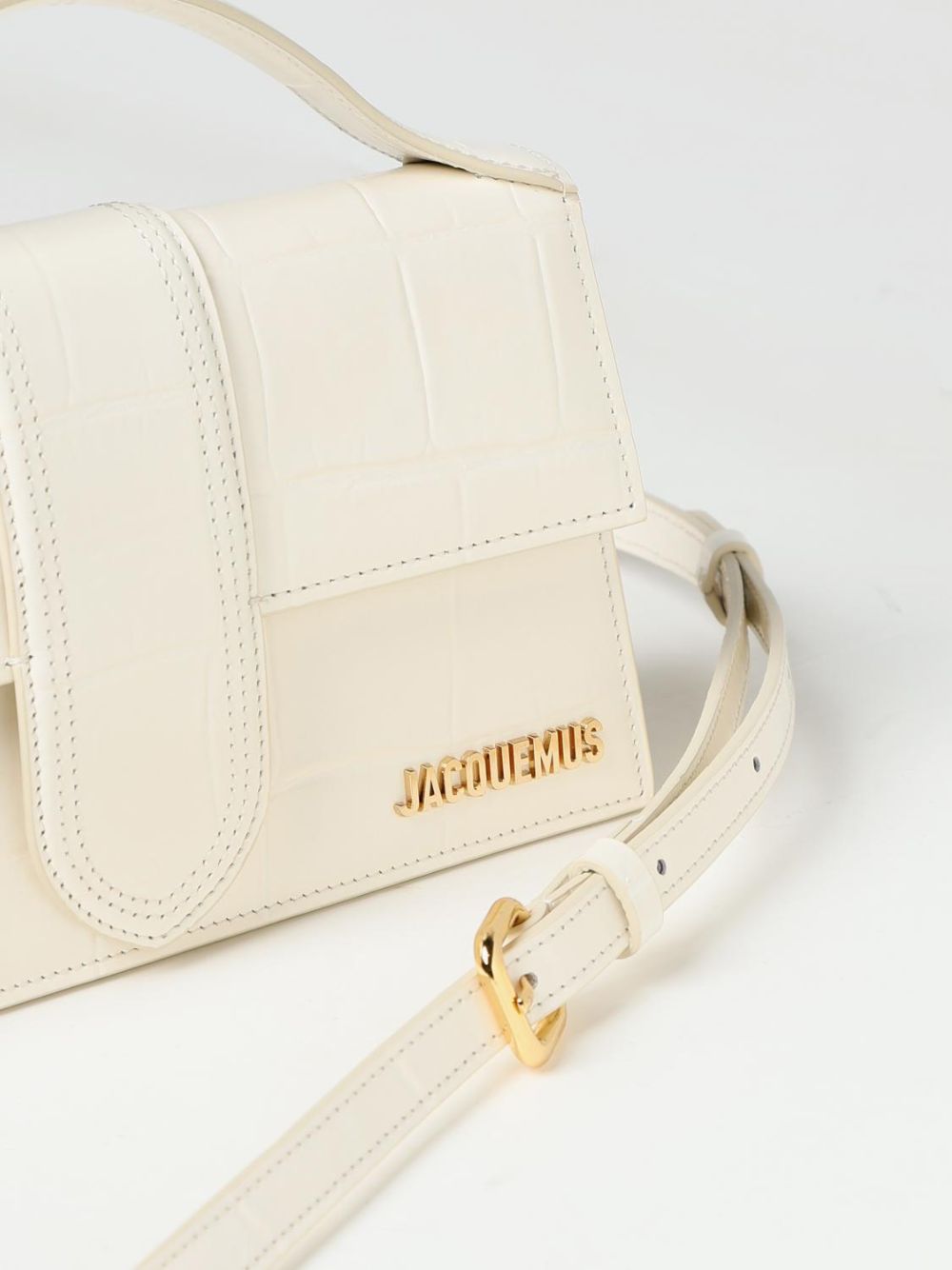 Jacquemus Bolso Bandolera Compacta Le Grand Bambino Ivory Cocco