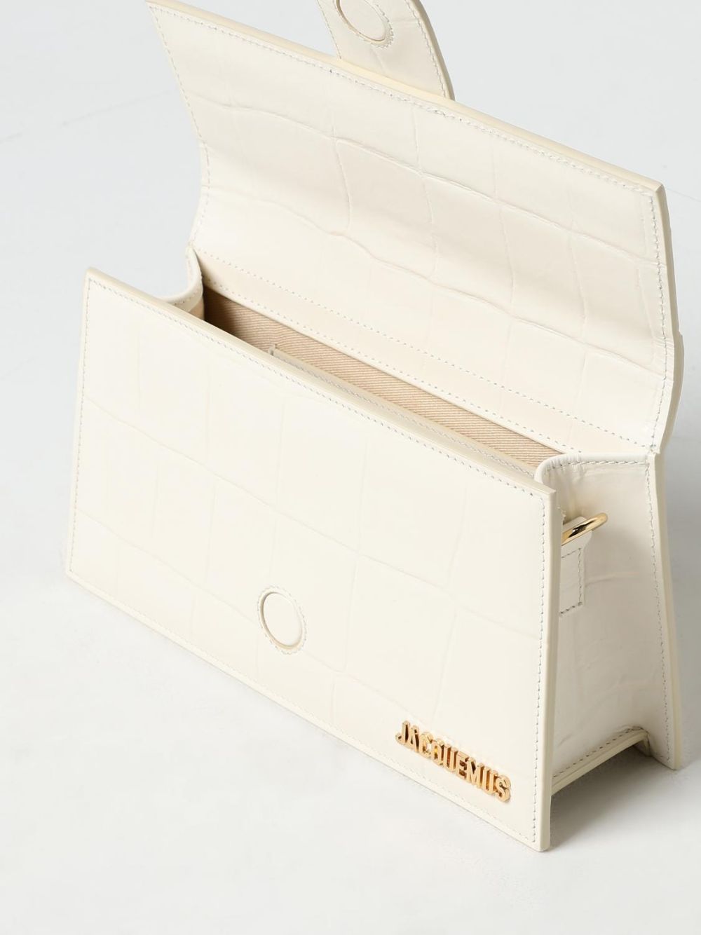 Jacquemus Bolso Bandolera Compacta Le Grand Bambino Ivory Cocco