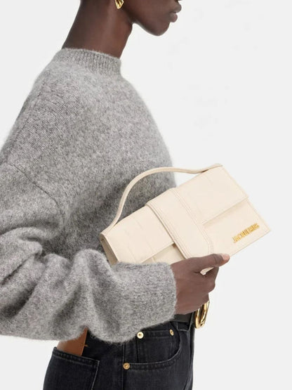 Jacquemus Bolso Bandolera Compacta Le Grand Bambino Ivory Cocco