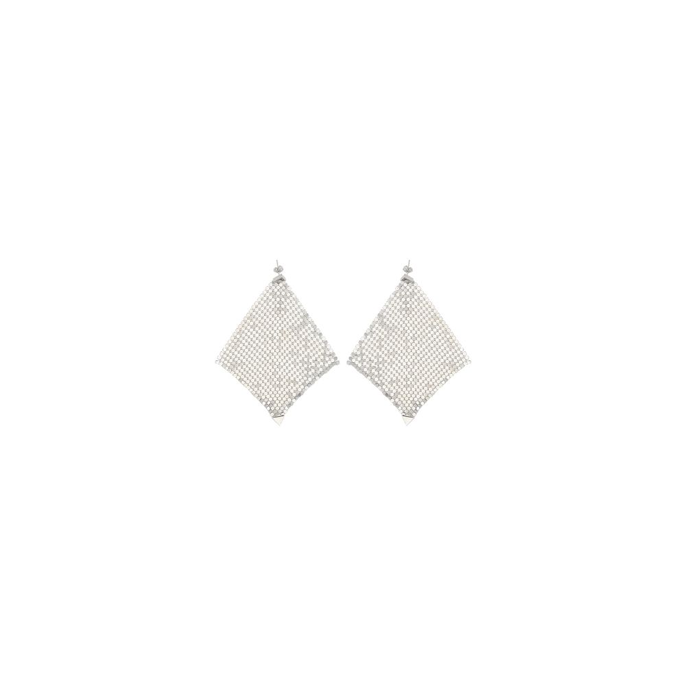 Rabanne Silver-Plated Brass Pixel Chainmail Earrings
