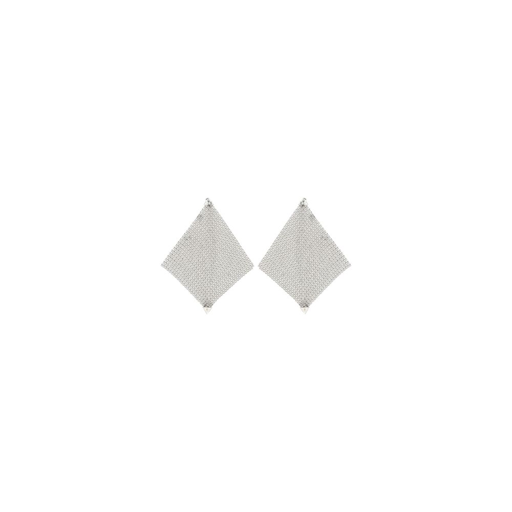 Rabanne Silver-Plated Brass Pixel Chainmail Earrings