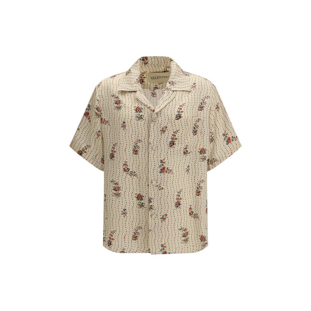 Camisa Valentino Garavani de Seda Multicolor Estampada