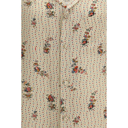 Camisa Valentino Garavani de Seda Multicolor Estampada