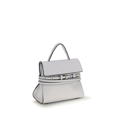 Moschino Sac à main en cuir de veau blanc Bos Taurus