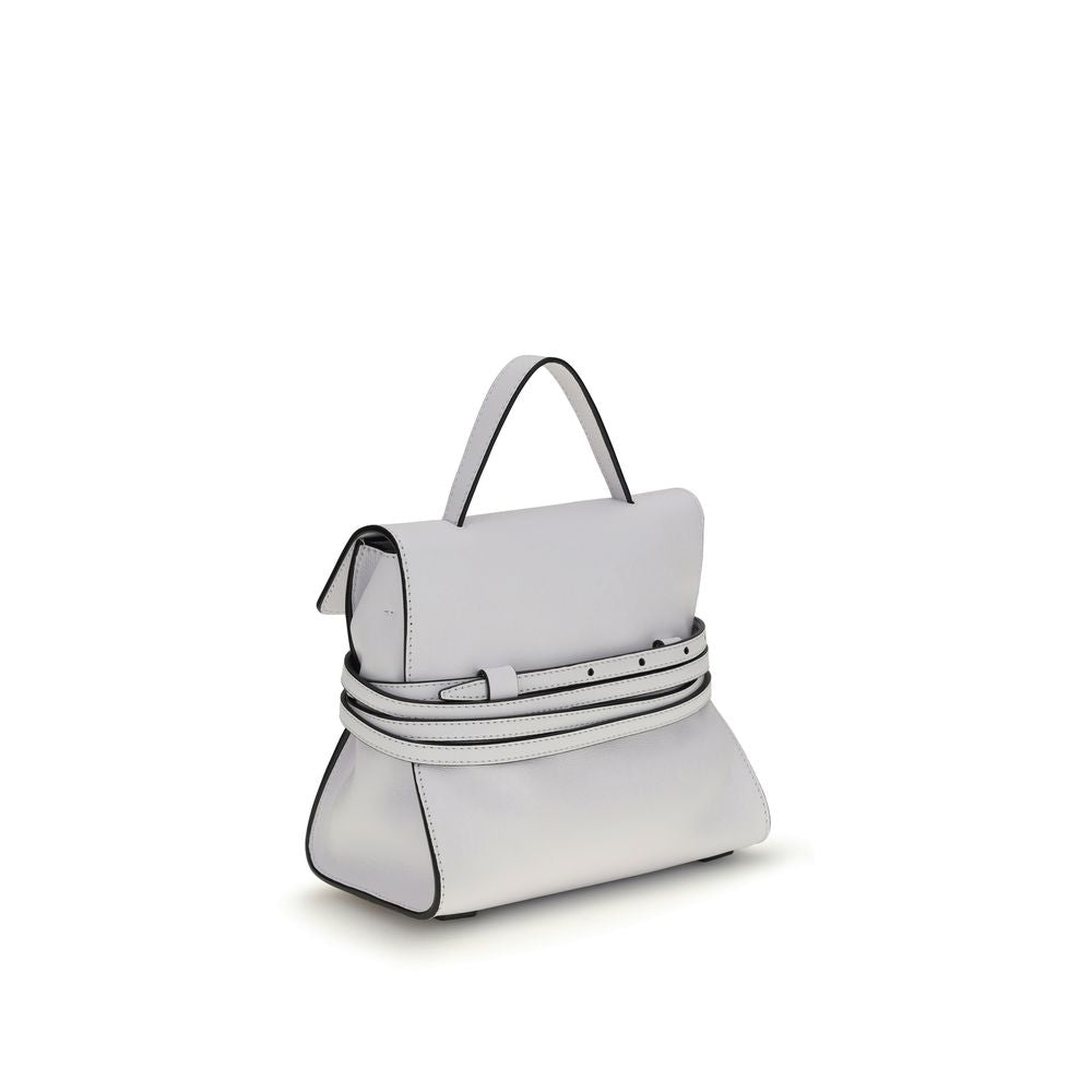 Moschino Sac à main en cuir de veau blanc Bos Taurus