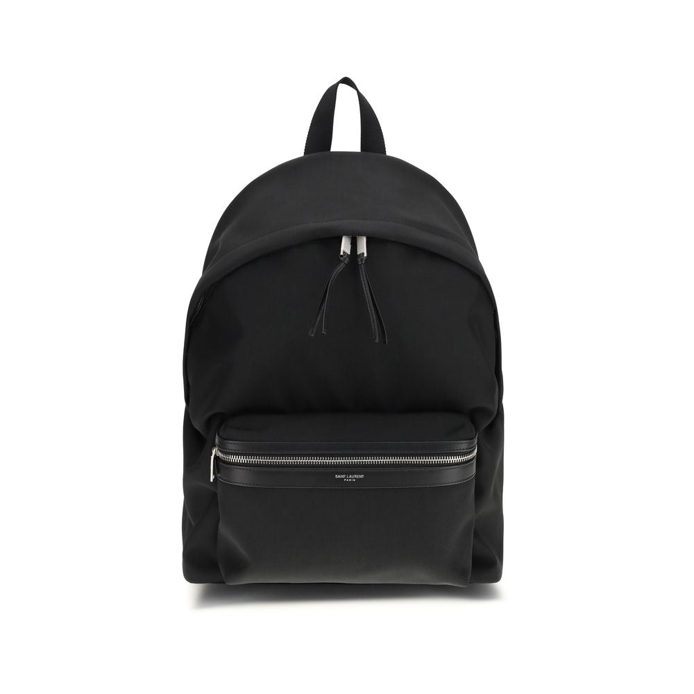 Saint Laurent Black Nylon City Urban Backpack