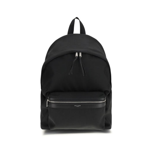 Saint Laurent Mochila De Nylon Negro Estilo Urbano City