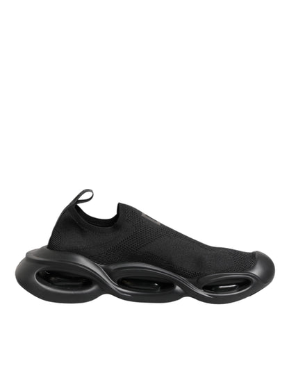 Dolce & Gabbana Black Slip-On Wave Low-Top Sneakers