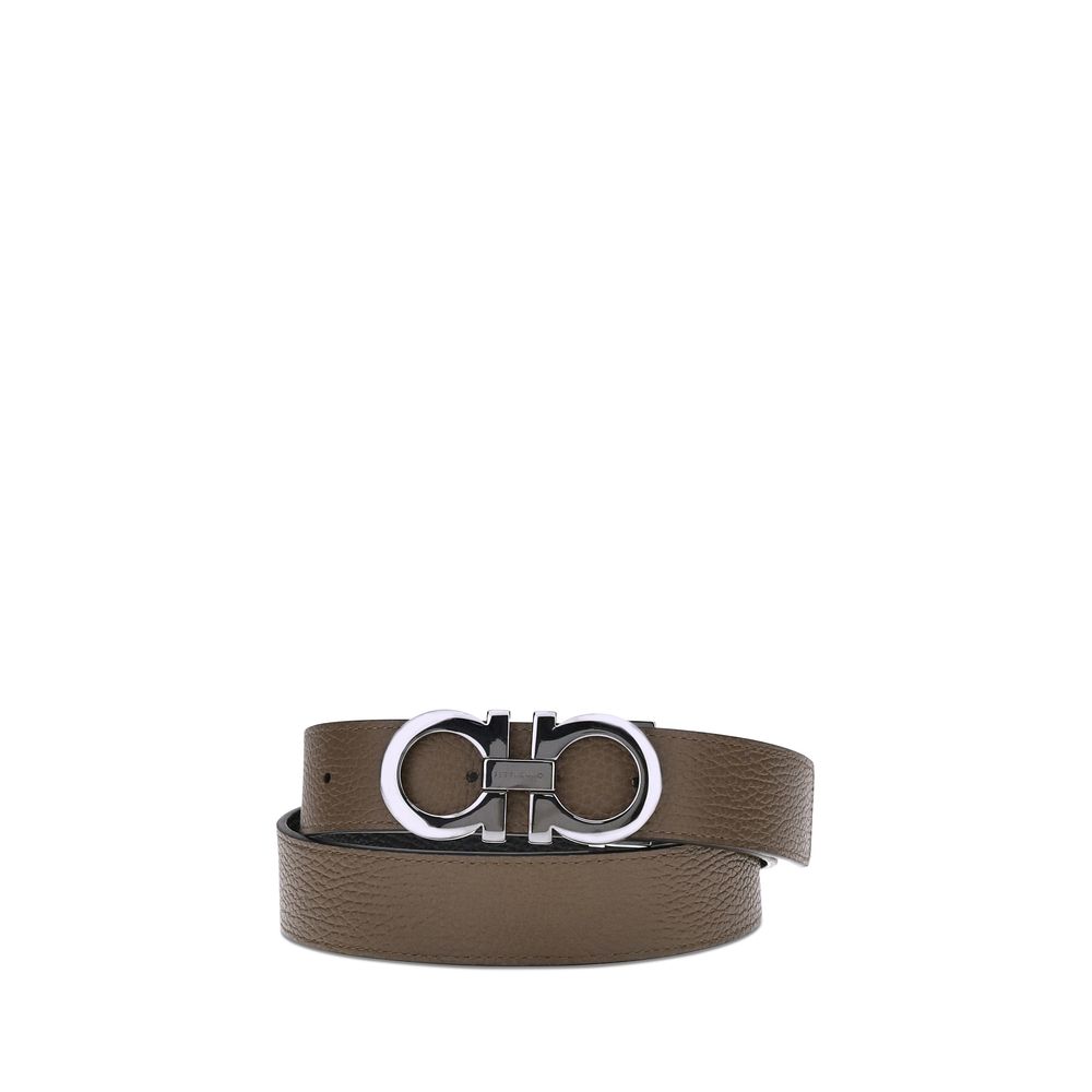 Ferragamo Men's Brown Calfskin Regular Belt Bos Taurus