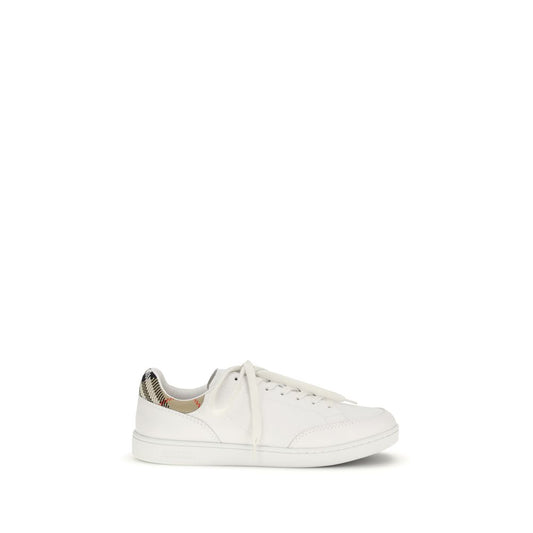 Zapatillas bajas de piel de becerro blanca Bos Taurus de Burberry