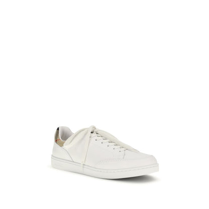 Zapatillas bajas de piel de becerro blanca Bos Taurus de Burberry