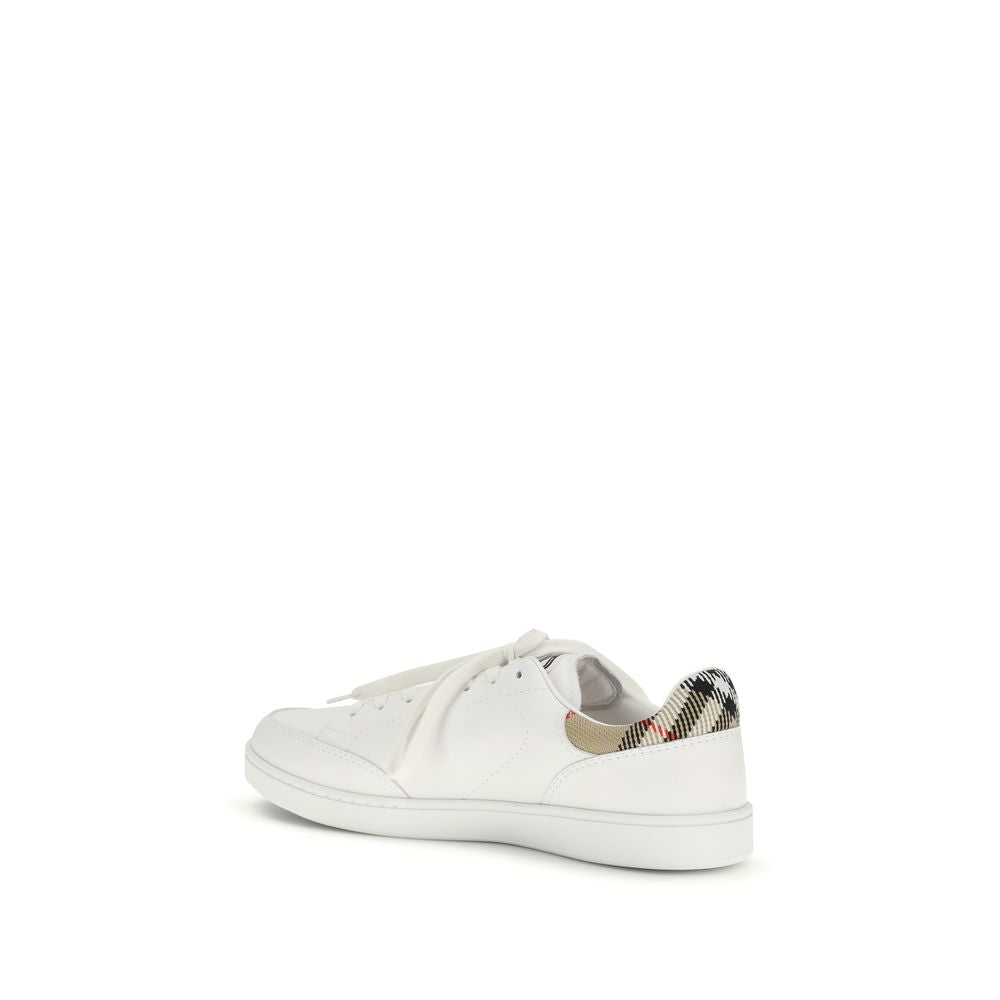 Zapatillas bajas de piel de becerro blanca Bos Taurus de Burberry