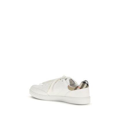 Zapatillas bajas de piel de becerro blanca Bos Taurus de Burberry