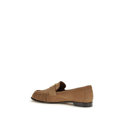 Mocassins Fendi en agneau Ovis Aries marron sans lacets