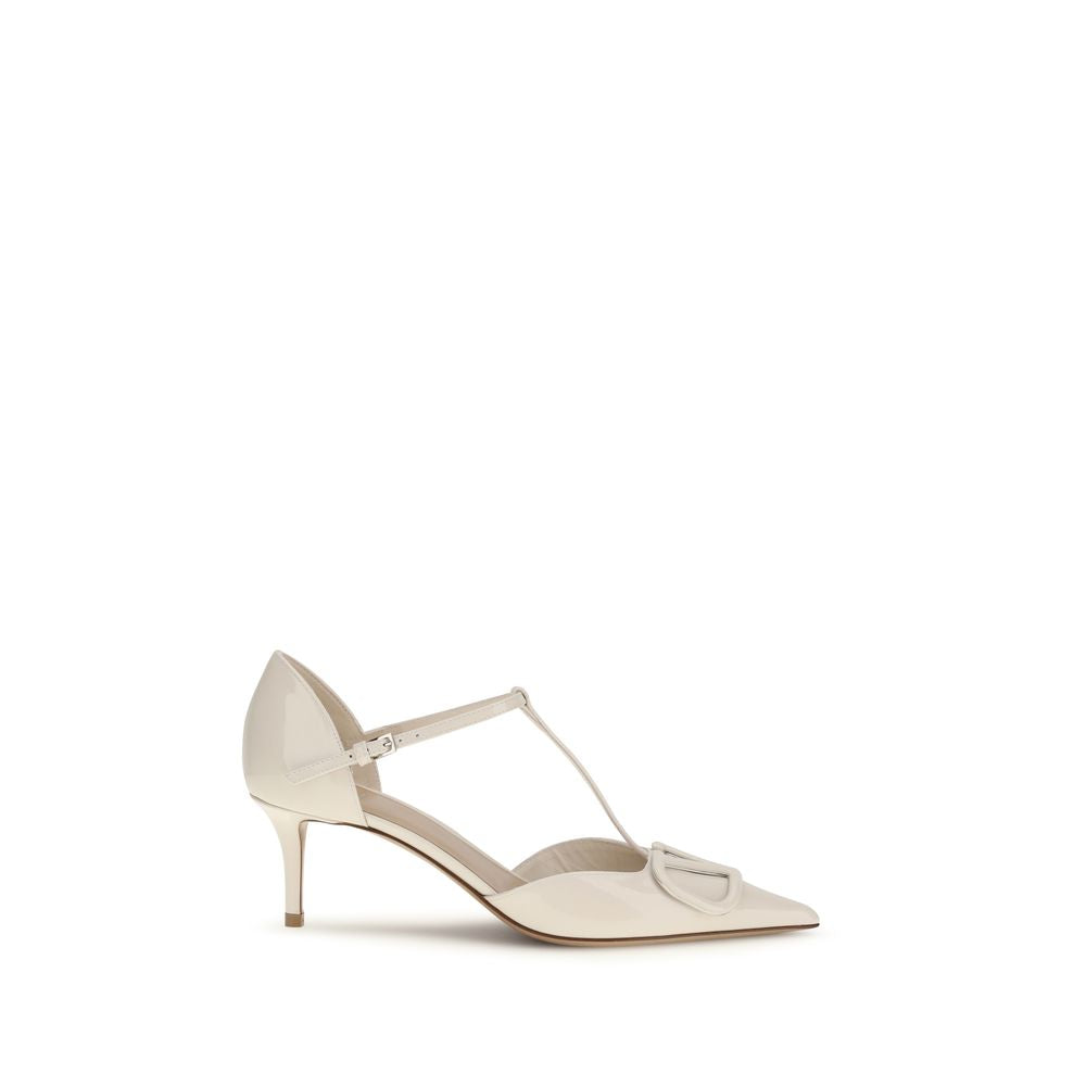 Valentino Garavani Beige Calfskin High-Heel Pumps