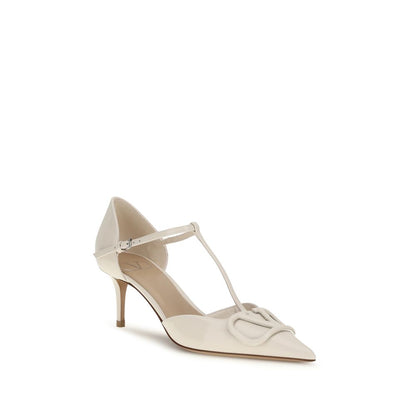 Valentino Garavani Beige Calfskin High-Heel Pumps
