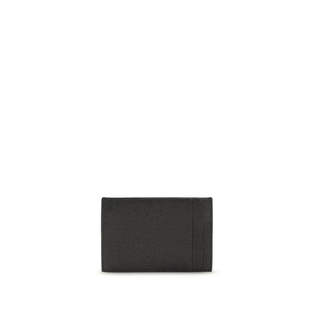 Portefeuille Saint Laurent en cuir noir Bos Taurus monogrammé YSL