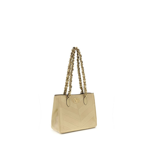 Bolso de hombro Valentino Garavani de piel de napa dorada / piel de ternera Bos Taurus