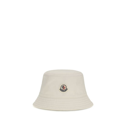 Moncler White Polyester Solid Bucket Hat