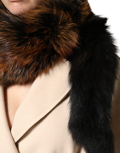 Bufanda Dolce & Gabbana de piel de zorro rojo y marrón para el cuello de invierno