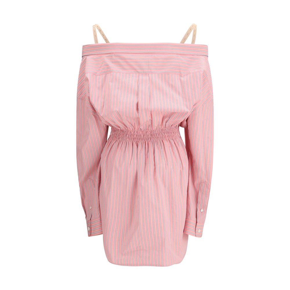 Robe décontractée en coton à imprimé multicolore Miu Miu
