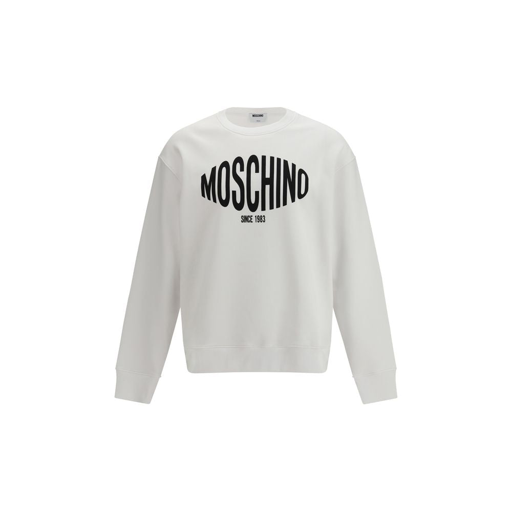 Sudadera de algodón blanca de Moschino