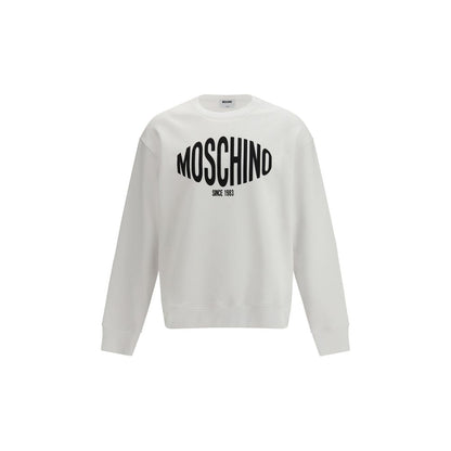 Sudadera de algodón blanca de Moschino