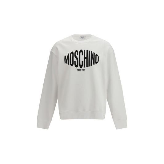 Sudadera de algodón blanca de Moschino