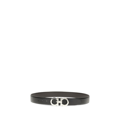 Ferragamo Ceinture Noire Cuir De Veau Bos Taurus Coupe Classique