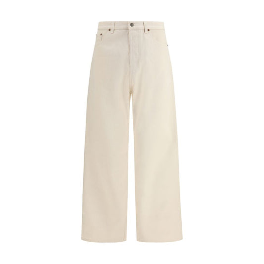 Pantalones casuales Valentino Garavani de algodón beige