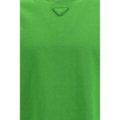 T-shirt bicolore en coton Prada